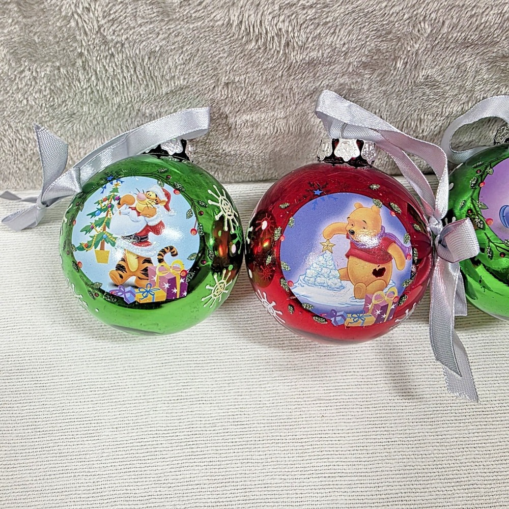 Disney Christmas Tree Decorations Christmas Ornament Tigger Pooh Eeyore Lot of 3 - Picture 4 of 4